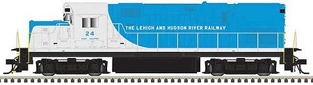 Atlas Model Railroad 10002952 HO Scale Alco C420 Phase 2B Low-Nose, Dynamic Brakes - Standard DC - Master Silver -- Lehigh & Hudson River 24 (blue, white)