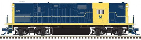 Atlas Model Railroad 10002960 HO Scale Alco C420 Phase 2B High-Nose, No Dynamic Brakes - Standard DC - Master Silve -- Long Island 225 (Retro dark blue, yellow)