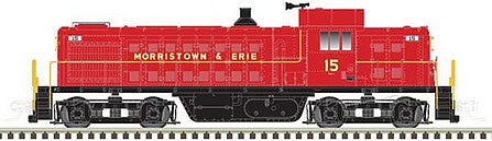 Atlas Model Railroad 10002994 HO Scale Alco RS1 - Standard DC - Classic Silver -- Morristown & Erie 15 (red, yellow)