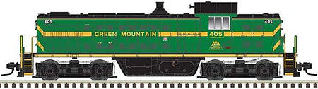 Atlas Model Railroad 10003017 HO Scale Alco RS1 - LokSound and DCC - Classic Gold -- Green Mountain 405 (green, yellow)