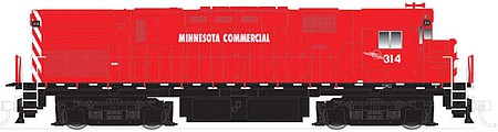 Atlas Model Railroad 10003277 HO Scale Alco C424 Phase 2 - Standard DC - Classic Silver -- Minnesota Commercial 62 (red, black, white)
