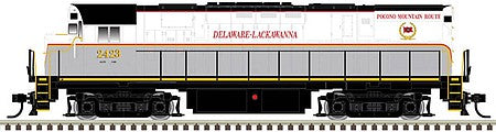 Atlas Model Railroad 10003305 HO Scale Alco C425 Phase 2 - LokSound and DCC - Classic Gold -- Delaware-Lackawanna 2456 (white, gray, red)