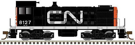 Atlas Model Railroad 10003375 HO Scale Alco S2 - Standard DC - Master(R) Silver -- Canadian National 8129 (black, red, white, Large Noodle Logo)