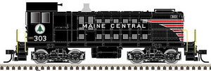 Atlas Model Railroad 10003391 HO Scale Alco S2 - Standard DC - Master(R) Silver -- Maine Central 303 (black, red, white)