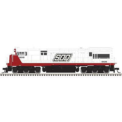 Atlas Model Railroad 10003562 HO Scale GE U30C Low Nose - Standard DC - Master(R) Silver -- Soo Line 808 (white, red, black, Parallelogram Soo)