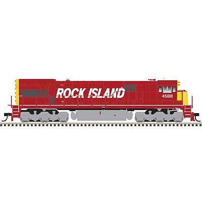 Atlas Model Railroad 10003576 HO Scale GE U30C Low Nose - LokSound and DCC - Master(R) Gold -- Rock Island 4588 (red, yellow)