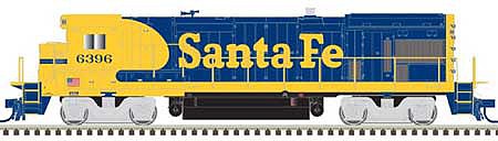 Atlas Model Railroad 10003633 HO Scale GE B23-7 Phase 1 Low Nose - Standard DC - Master Silver -- Santa Fe 6402 (Warbonnet, blue, yellow)