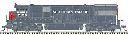 Atlas Model Railroad 10003671 HO Scale GE U28C - Standard DC - Master(R) Silver -- Southern Pacific 7153 (Bloody Nose, gray, red)