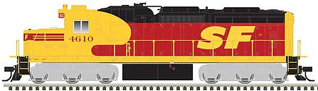 Atlas Model Railroad 10003736 HO Scale EMD SD26 - Standard DC - Master(TM) Silver -- Santa Fe 4624 (Fantasy Scheme, red, yellow, black)