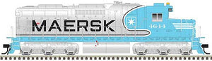 Atlas Model Railroad 10003762 HO Scale EMD SD26 - LokSound and DCC - Master(TM) Gold -- Maersk ATSF 4644 (Fantasy Scheme, blue, silver, Ditch Lights)
