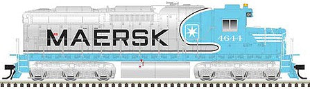 Atlas Model Railroad 10003762 HO Scale EMD SD26 - LokSound and DCC - Master(TM) Gold -- Maersk ATSF 4644 (Fantasy Scheme, blue, silver, Ditch Lights)