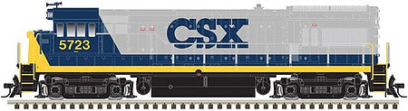 Atlas Model Railroad 10003784 HO Scale GE U36B - Standard DC - Master(R) Silver -- CSX 5723 (blue, gray, yellow)