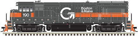 Atlas Model Railroad 10003800 HO Scale GE U33B - LokSound and DCC - Master(R) Gold -- Guilford B&M 192 (gray, orange)