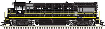 Atlas Model Railroad 10003810 HO Scale GE U36B - LokSound and DCC - Master(R) Gold -- Seaboard Coast Line 1790 (black, yellow)