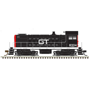 Atlas Model Railroad 10003819 HO Scale Alco S4 - Standard DC - Master(R) Silver -- Grand Trunk Western 8204 (black, red)