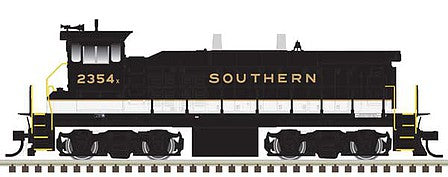 Atlas Model Railroad 10003858 HO Scale EMD MP15DC - Standard DC - Master(R) Silver -- Southern Railway 2366 (black, aluminum, gold)