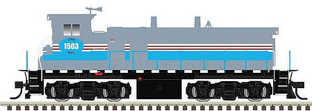 Atlas Model Railroad 10003866 HO Scale EMD MP15DC - with Ditch Lights - LokSound and DCC - Master(R) Gold -- LTEX 1503 (silver, blue, white, red)