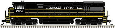 Atlas Model Railroad 10003925 HO Scale GE U30C Phase I - LokSound and DCC - Master(R) Gold -- Seaboard Coast Line 2124 (black, yellow)