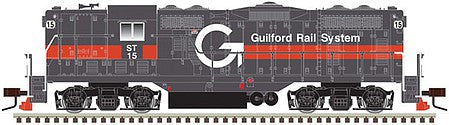 Atlas Model Railroad 10003932 HO Scale EMD GP7 - Standard DC - Classic(R) Silver -- Guilford Rail System ST 22 (gray, orange)