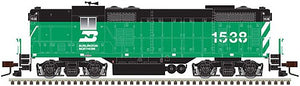 Atlas Model Railroad 10003963 HO Scale EMD GP7 - ESU Sound and DCC - Classic(R) Gold -- Burlington Northern 1538 (Cascade Green, black)