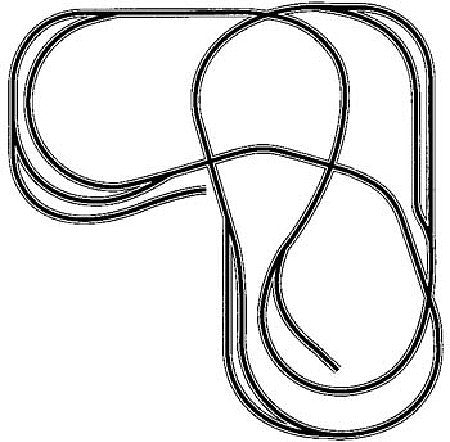 Atlas Model Railroad 10008 HO Scale Code 100 Layout Package (Black Ties, Nickel-Silver Rail) -- HO-8: The Super Pretzel