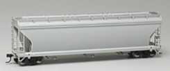 Atlas Model Railroad 1450 HO Scale Master ACF(R) 4650 3-Bay Centerflow Covered Hopper Post-1971 Body - Ready to R -- Undecorated