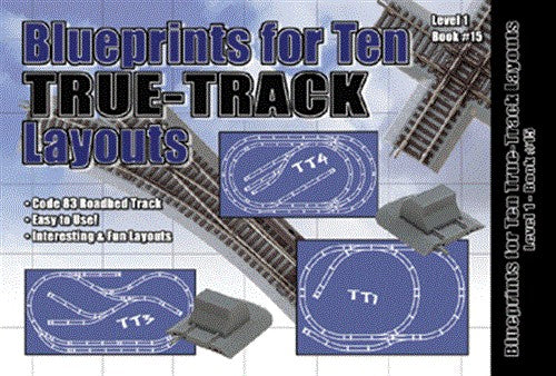 Atlas Model Railroad 15 HO Blueprints for 10 True-Track Layouts Book