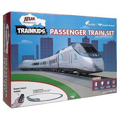 Atlas Model Railroad 15000000 HO Scale Battery-Powered Train Set - Trainkids -- Amtrak(R) Acela
