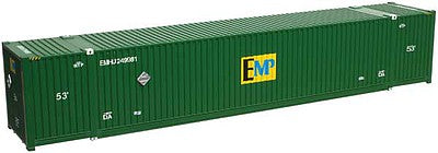 Atlas Model Railroad 20004624 HO Scale CIMC 53' Cargo Container 3-Pack - Master(R) -- EMP Set 4 (green, yellow, blue)