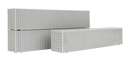 Atlas Model Railroad 20004687 HO Scale 45' Corrugated Container 3-Pack - Assembled -- Undecorated