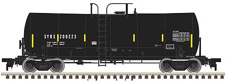 Atlas Model Railroad 20005002 HO Scale Trinity 17,600-Gallon Corn Syrup Tank Car - Ready to Run -- SYRX #200177 (black, Yellow Conspicuity Markings)