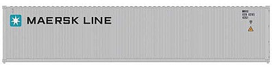 Atlas Model Railroad 20005038 HO Scale 40' Standard-Height Container 3-Pack - Assembled - Master(R) -- Maersk Line MRKU (Set #3; gray, blue, white, black)