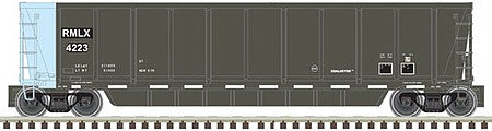 Atlas Model Railroad 20005165 HO Scale Coalveyor Bathtub Gondola - Ready to Run - Master(R) -- RMG Leasing 4223 (black, blue, white Conspicuity Marks)