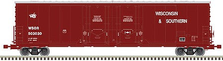 Atlas Model Railroad 20005422 HO Scale Evans 53' Double Plug-Door Boxcar - Master(R) -- Wisconsin & Southern 503023 (Boxcar Red)