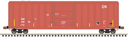 Atlas Model Railroad 20005492 HO Scale FMC 5347 Single-Door Boxcar - Ready to Run -- CAI SNC 32066 (Boxcar Red, white, yellow conspicuity marks)