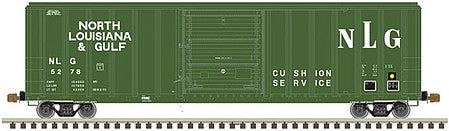 Atlas Model Railroad 20005505 HO Scale FMC 5347 Single-Door Boxcar - Ready to Run -- North Louisiana & Gulf 5200 (green, white)