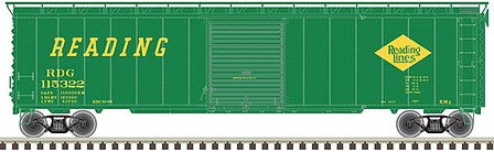 Atlas Model Railroad 20005857 HO Scale Postwar 50' Single-Door Boxcar - Ready to Run - Master(R) -- Reading 115349 (green, yellow, XMz Markings)