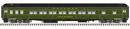 Atlas Model Railroad 20005884 HO Scale Pullman Heavyweight 14-Section Sleeper - Ready to Run -- Union Pacific "Alpine Buttercup" (Pullman Green)