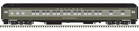 Atlas Model Railroad 20005886 HO Scale Pullman Heavyweight 14-Section Sleeper - Ready to Run -- New York Central Roentgen (NYC Two-Tone Gray)