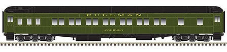 Atlas Model Railroad 20005888 HO Scale Pullman Heavyweight 14-Section Sleeper - Ready to Run -- Pullman RI Prairie Lawn (Pullman Green)