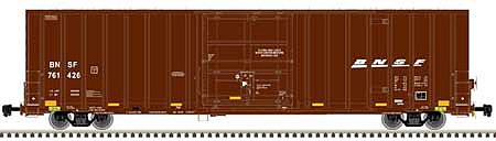 Atlas Model Railroad 20005932 HO Scale Gunderson 7538 Plug-Door Boxcar - Ready to Run - Master(R) -- BNSF 761534 (Boxcar Red, white, Wedge Logo)