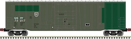 Atlas Model Railroad 20006082 HO Scale NSC 5111 50' Plug-Door Boxcar - Ready to Run -- Quebec Gatineau 75284 (green, white)