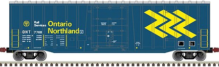 Atlas Model Railroad 20006088 HO Scale NSC 5111 50' Plug-Door Boxcar - Ready to Run -- Ontario Northland 7750 (blue, yellow)