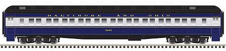 Atlas Model Railroad 20006164 HO Scale Heavyweight Paired-Window Coach - Ready to Run - Master(R) -- Baltimore and Ohio 5261 (blue, gray, black)