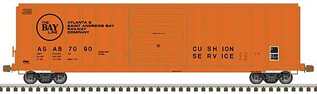 Atlas Model Railroad 20006201 HO Scale FMC 5077 Single-Door Boxcar - Ready to Run -- Atlanta & St. Andrews Bay 7099 (orange, black)