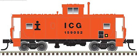 Atlas Model Railroad 20006233 HO Scale Standard-Cupola Caboose - Ready to Run - Master(R) -- Illinois Central Gulf 199053 (orange, black)
