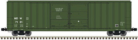 Atlas Model Railroad 20006297 HO Scale FMC 5503 52' Double-Door Boxcar - Ready to Run - Master(R) -- Minnesota, Dakota & Western 7101 (green, white)