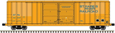 Atlas Model Railroad 20006308 HO Scale FMC 5503 52' Double-Door Boxcar - Ready to Run - Master(R) -- St. Maries River Railroad 52053 (orange)