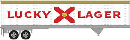 Atlas Model Railroad 20006312 HO Scale 45' Pines Trailer - Assembled -- Lucky Lager (white, red)