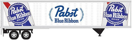 Atlas Model Railroad 20006315 HO Scale 45' Pines Trailer - Assembled -- Pabst Blue Ribbon (red, white, blue)